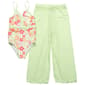 Girls (4-6x) Kensie Girl One Piece Hibiscus Swimsuit w/ Mesh Pant - image 1
