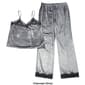 Womens Danskin Shine Velour Lace Trim Cami & Pants Pajama Set - image 3