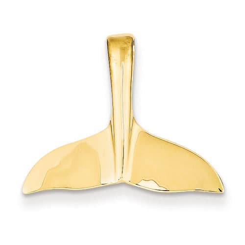 Gold Classics&#40;tm&#41; 14kt. Whale Tail Slide Charm - image 