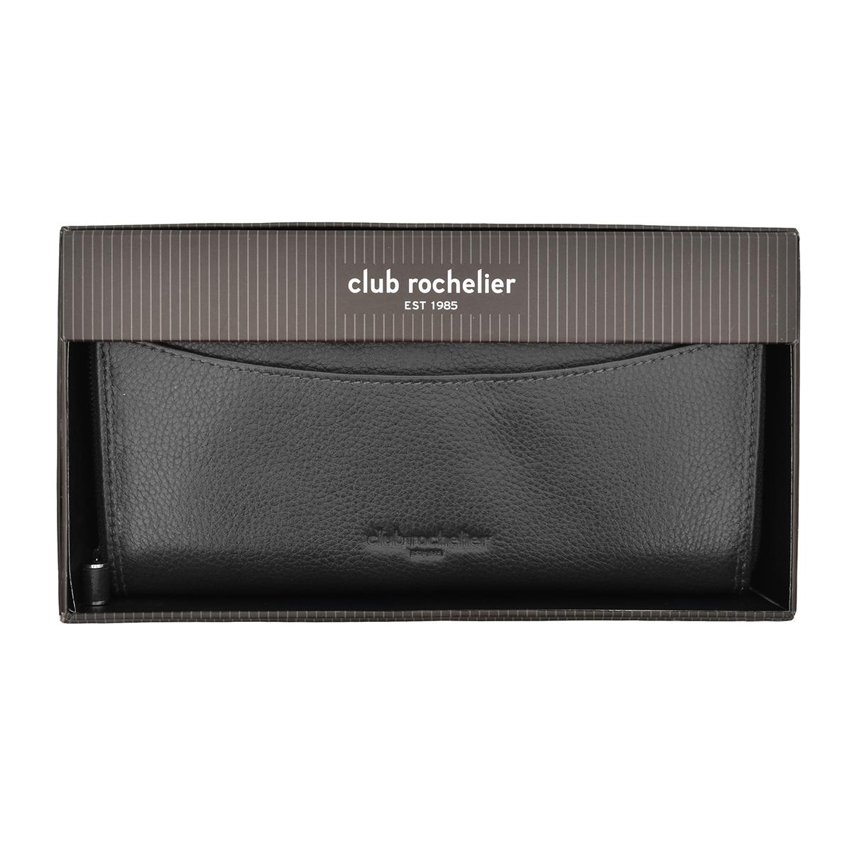 Womens Club Rochelier Leather RFID Zip-Around Wallet