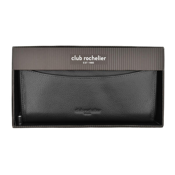 Womens Club Rochelier Leather RFID Zip-Around Wallet - image 