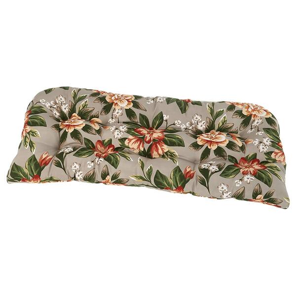 Jordan Manufacturing Outdoor Floral Settee Cushion - image 