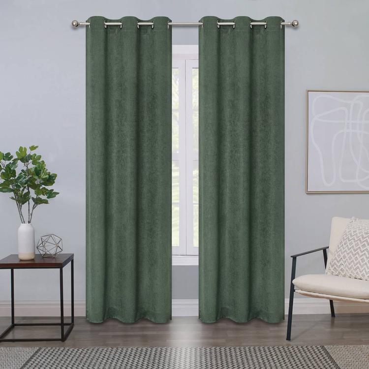 Tuscan Embossed Blackout Grommet Panel Curtain