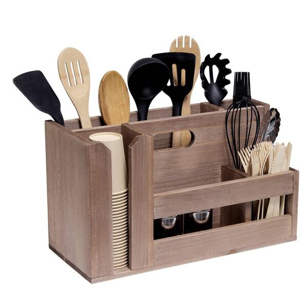 Elegant Designs Pantry Picks Farmhouse & Utensils Caddy - image 