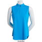 Womens Court Haley Sleeveless Solid Textured Polo - image 3