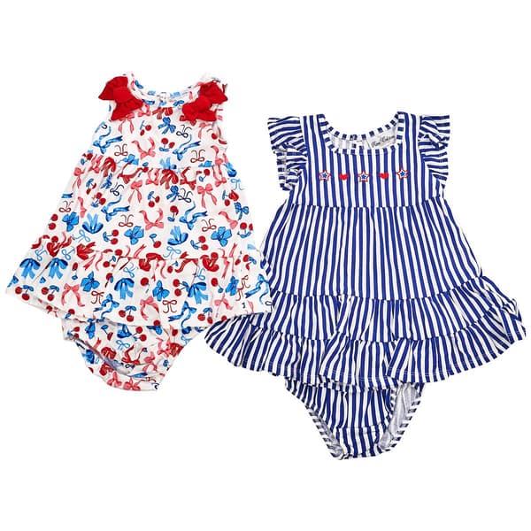 Baby Girl (12-24M) Rare Editions 2pk. Americana Dresses - image 