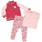 Baby Girl (12-24M) Rebecca Minkoff 3pc Heart Letterman Jacket Set - image 1