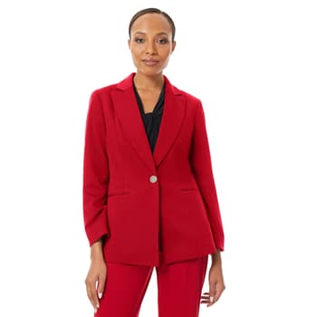 Womens Kasper Long Sleeve One Button Ponte Jacket - Boscov's