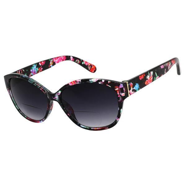 Womens Custom Eyes Black Claretta Cat Eye Sun Reader Sunglasses - image 