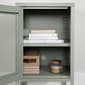 South Shore Crea Sage Green Metal Mesh 1-Door End Table - image 3