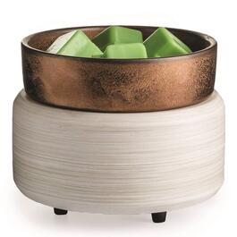 Candle Warmers Etc. Whitewashed Bronze 2-in-1 Wax Warmer