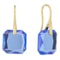 Athra 14kt. Gold over Brass & Blue Crystal Drop Earrings - image 1