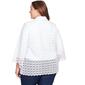 Plus Size Ruby Rd. By The Sea 3/4 Sleeve Lace Button Down Blouse - image 2