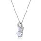 Gemminded Sterling Silver 5mm Double Heart Created Opal Pendant - image 2