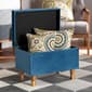 Baxton Studio Elias Sky Blue Velvet Fabric & Wood Storage Ottoman - image 9