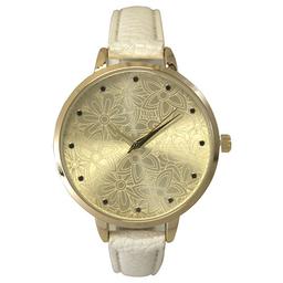 Womens Olivia Pratt Skinny Leather Strap Watch - 16575WHITE