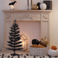 Northlight 3ft. Artificial Black Tinsel Halloween Tree - image 2