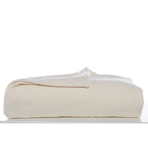 Eddie Bauer Herringbone Woven Blanket - Bone - image 