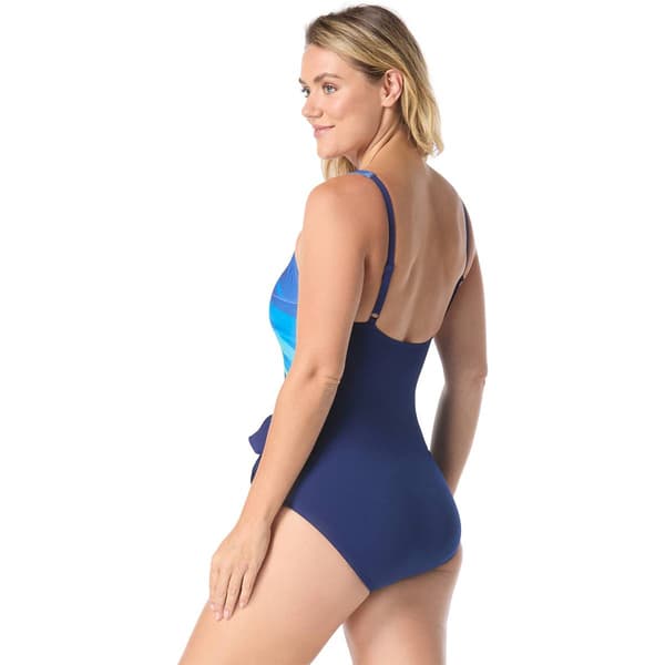 Womens Gabar Abstract Side Tie One Piece Swimsuit