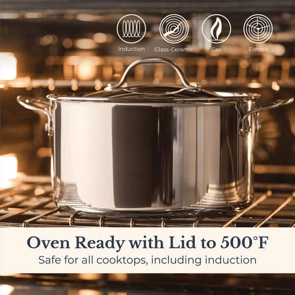 Anolon® EverLast 8qt. Tri-Ply Clad Stockpot with Lid