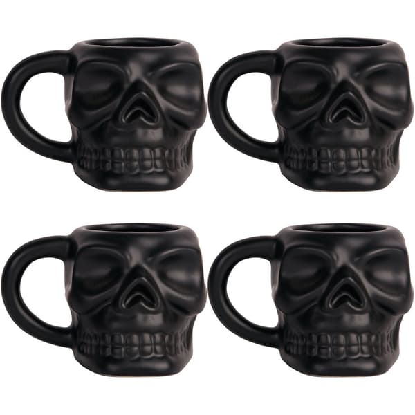 Home Essentials Set of 4 Skull Espresso Cups - image 