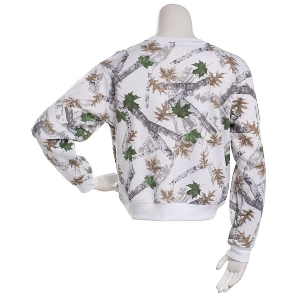 Juniors No Comment Fleece Applique Crew Neck Sweatshirt
