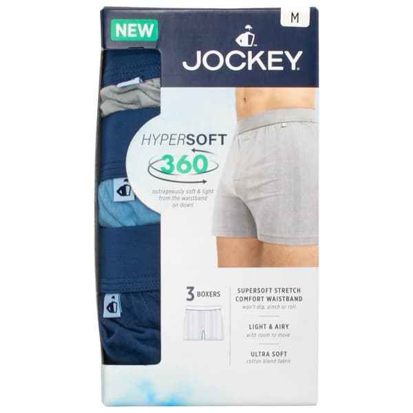 Mens Jockey® 3pk. Hypersoft Boxers