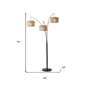 HomeRoots 74in Bronze Three Light Tree Floor Lamp With Drum Shade - image 4
