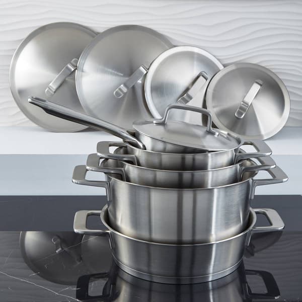 BergHOFF Meta 10pc. Recycled 18/10 Stainless Steel Cookware Set