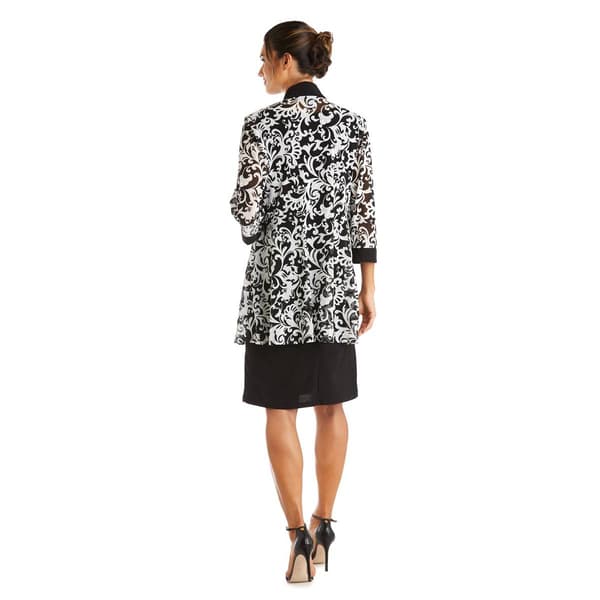 Womens R&M Richards 2pc. Scroll Jacket Dress