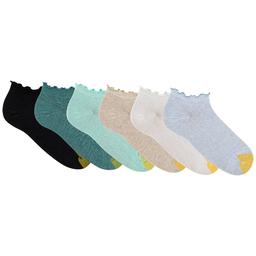 Womens Gold Toe 6Pk Lettuce Edge Qtr 21.00