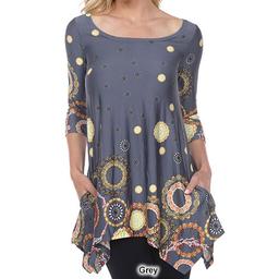 Womens White Mark Erie Bell Sleeve Tunic