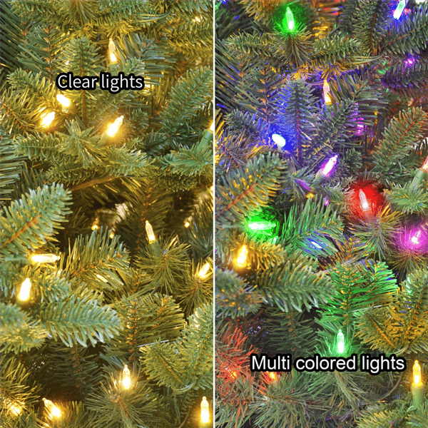 Puleo International 6.5ft. Pre-Lit Noble Fir Christmas Tree