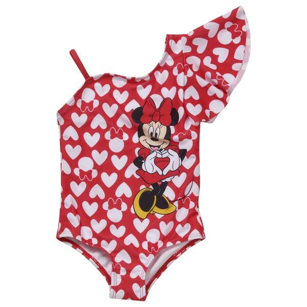 Toddler Girl Disney&#40;R&#41; Minnie Mouse Hearts One Piece Swimsuit - image 