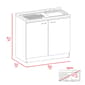 FM FURNITURE Oklahoma Two-Tone Utility Sink & Cabinet - image 7