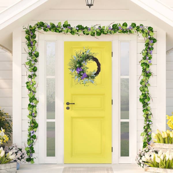 Northlight Seasonal Artificial Mixed Wildflowers Spring Wreath