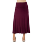 Womens 24/7 Comfort Apparel Solid Color Maternity Maxi Skirt - image 1