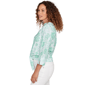 Womens Hearts of Palm All Sun and Games Tie Front Floral Blouse - image 4