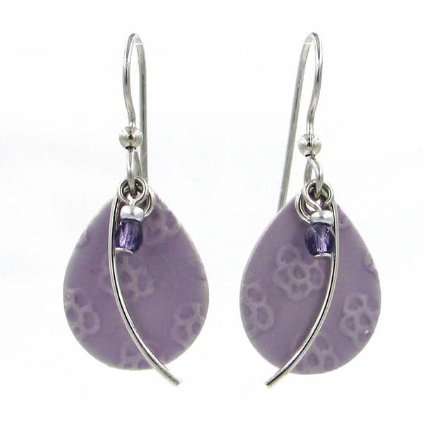 Silver Forest Silver-Tone Flower Bead Drop Earrings - image 