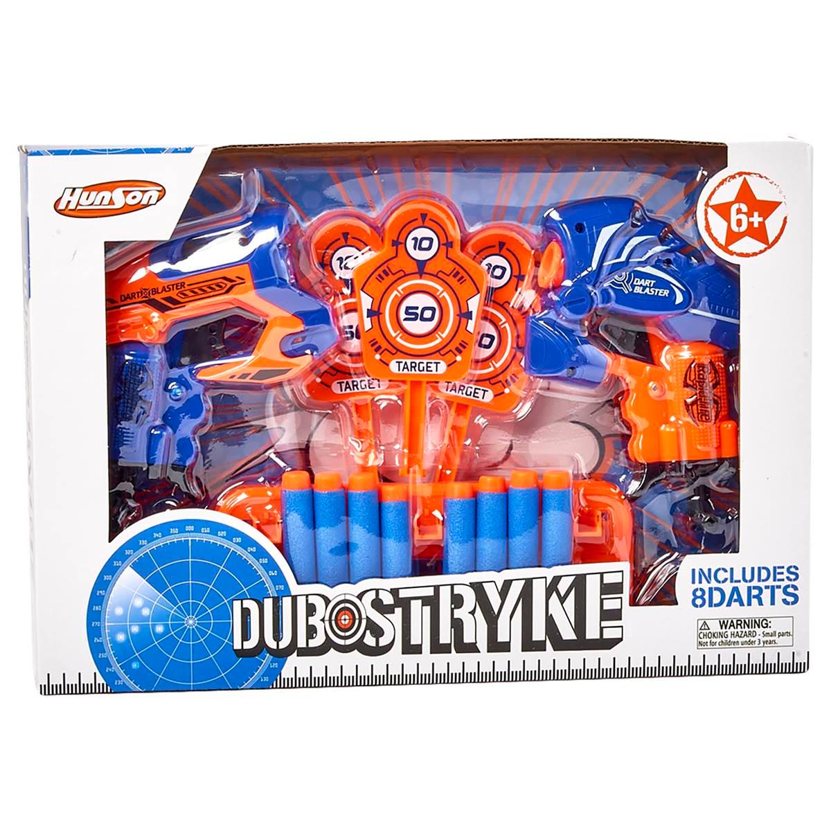 HunSon Dub Stryke 2pc. Air Blaster Gun with 8 Foam Darts