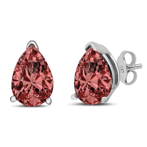 Haus of Brilliance 1/2ctw. Lab Grown Pink Diamond Pear Earrings - image 