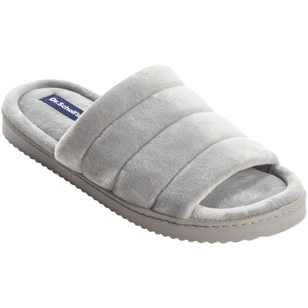 Womens Dr. Scholl''s Quilted Velour Slide Slippers - image 