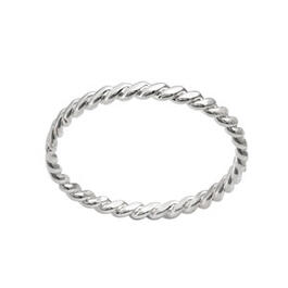 Marsala Sterling Silver Rope Band Ring