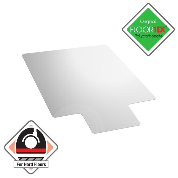 Floortex® Ultimat® Polycarbonate Lipped Chair Mat for Hard Floor