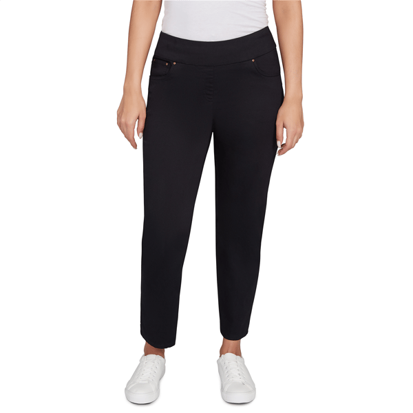 Plus Size Ruby Rd. Key Items Pull On Soft Twill Ankle Pant - image 