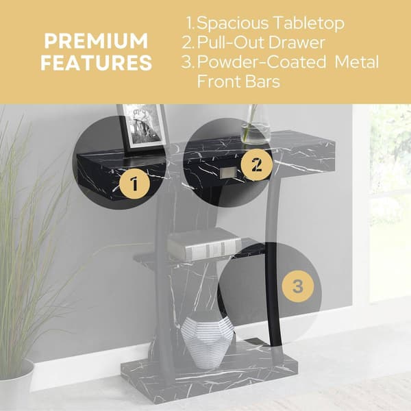 Convenience Concepts Newport 1 Drawer Harri Console Table
