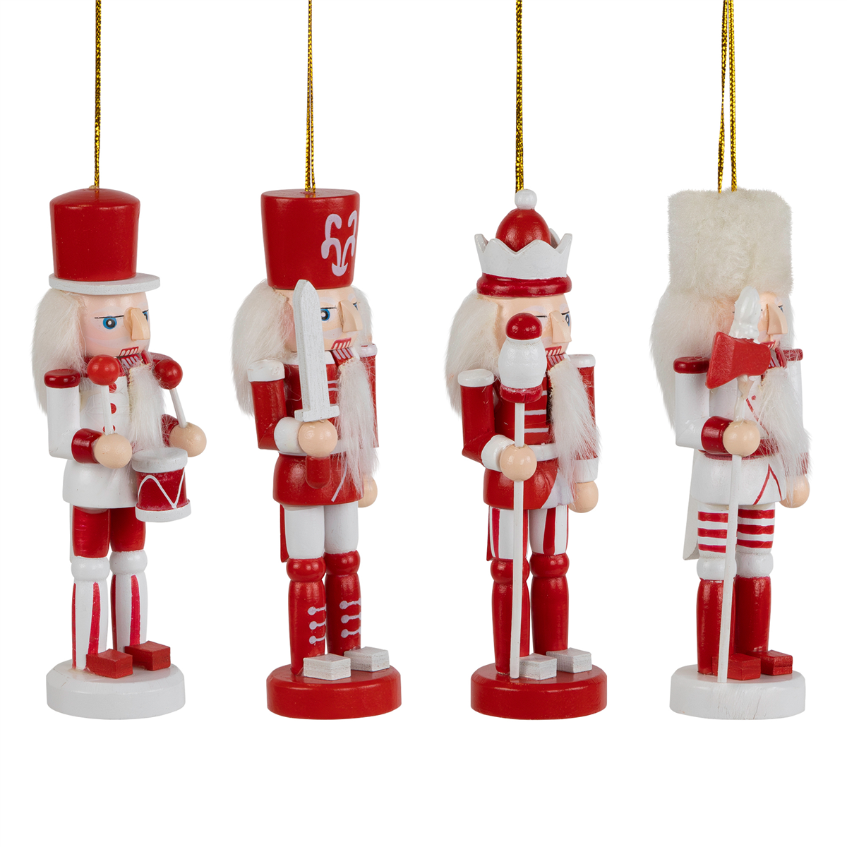 Northlight 4ct. Nutcracker Soldiers Wooden Christmas Ornaments