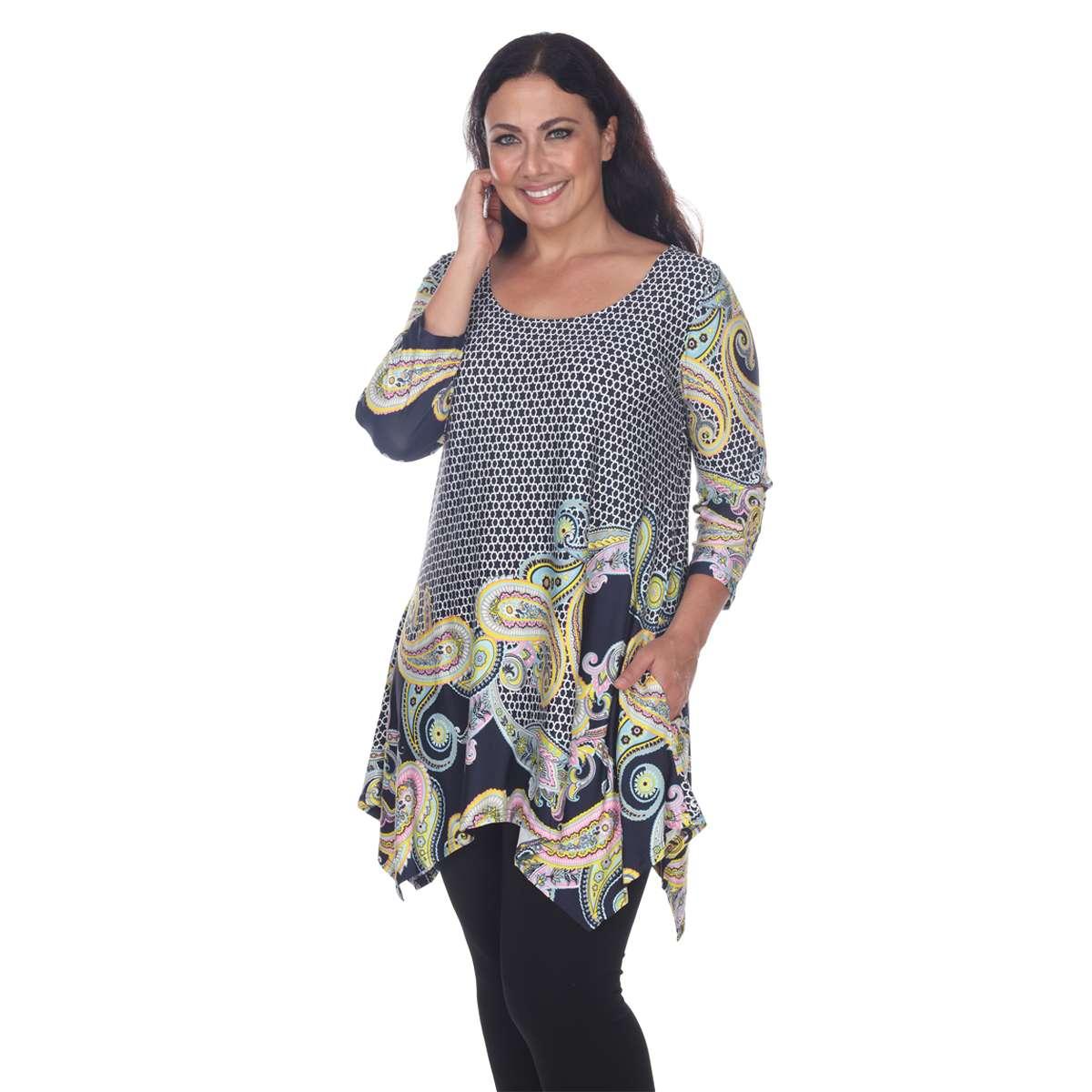 Plus Size White Mark Teagan Tunic Top