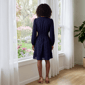 Womens Draper James Long Sleeve Textured Paisley A-Line Dress - image 3
