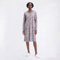 Womens Charmour Long Sleeve Wildflowers Velour Henley Nightgown - image 3